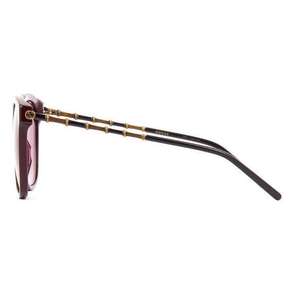 NEW AUTHENTIC GUCCI BURGUNDY SUNGLASSES GUCCI WOMEN CAT EYE SUNGLASSES - Picture 2 of 5
